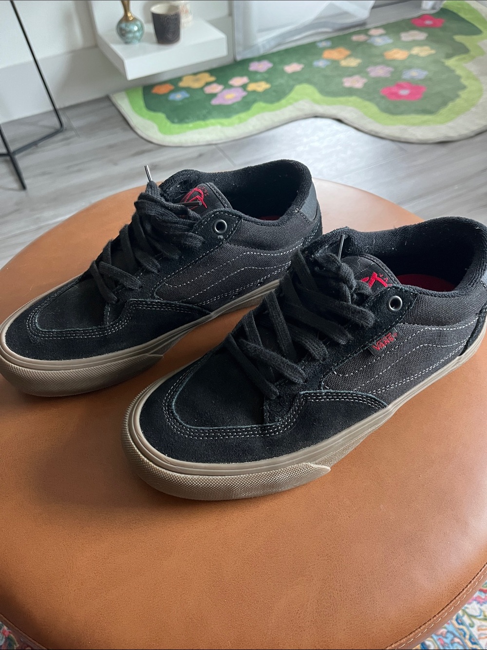 Vans + Rowan Black Canvas & Suade skate shoe